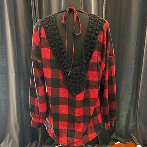 Lovely Melody Elegant Black and Red Knit
